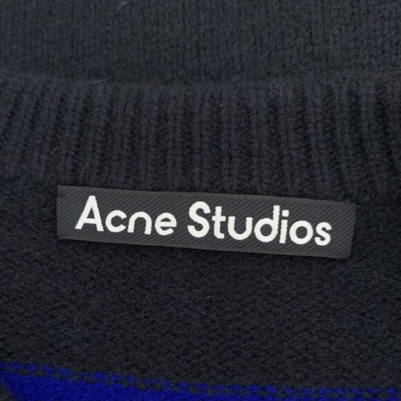 Acne Studios Multicolored Striped Wool Round-Neck Long-Sleeve Sweater XS - Picture 2 of 6